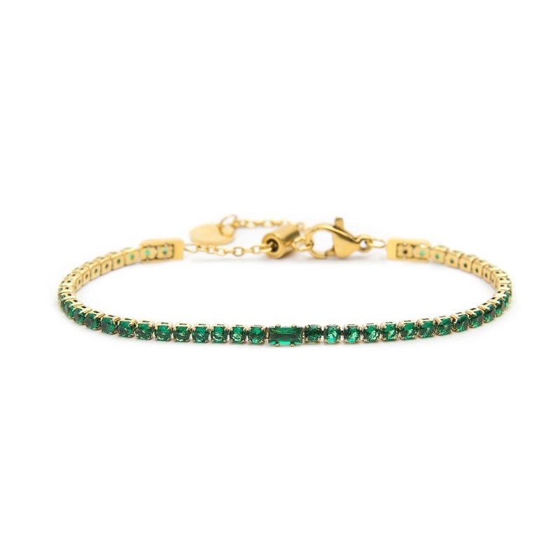 MARLU-Bracciale tennis 2,5mm con zircone centrale