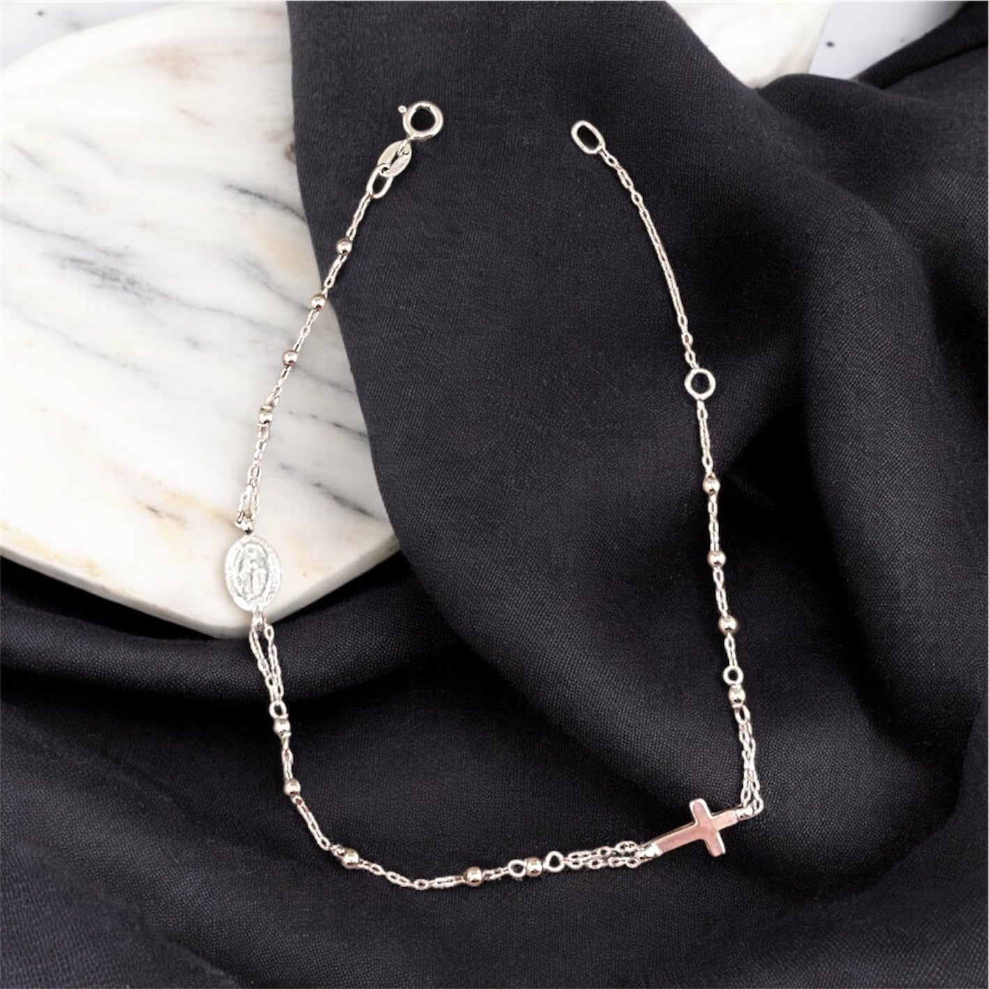 Bracciale in oro rosario - Oro18kt