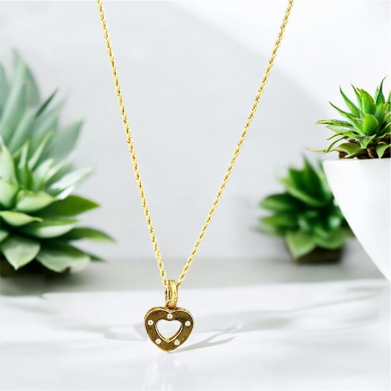 Collana in oro cuore - Oro18kt* - 6,6 gr
