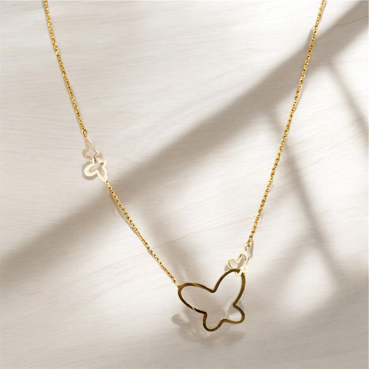 Collana oro farfalla - 3,9 gr