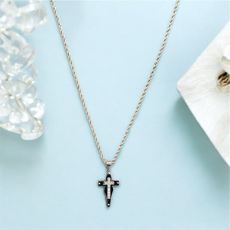 Collana in oro croce - Oro18kt* - 3gr