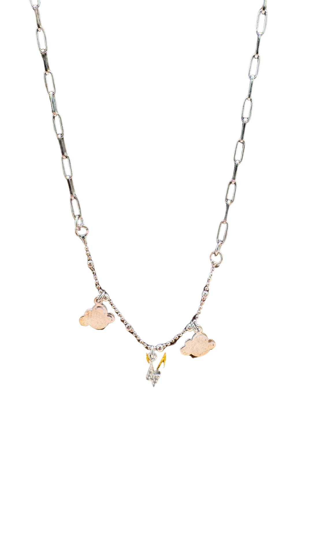 PREZIOSI ARGENTO 925  - COLLANA CHARMS FULMINE