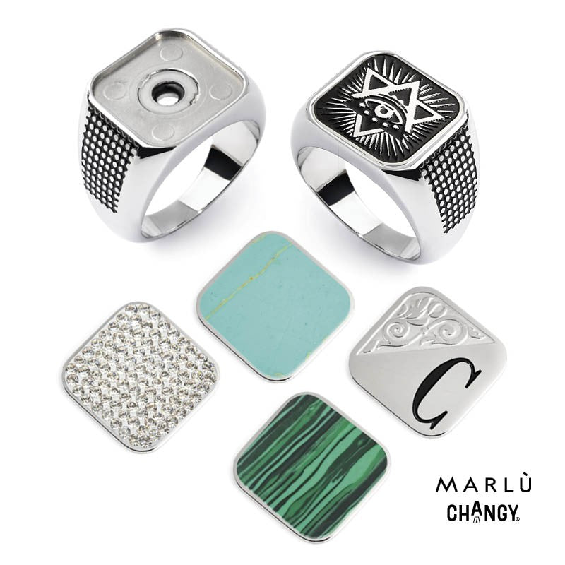 MARLU- Anello quadrato changy