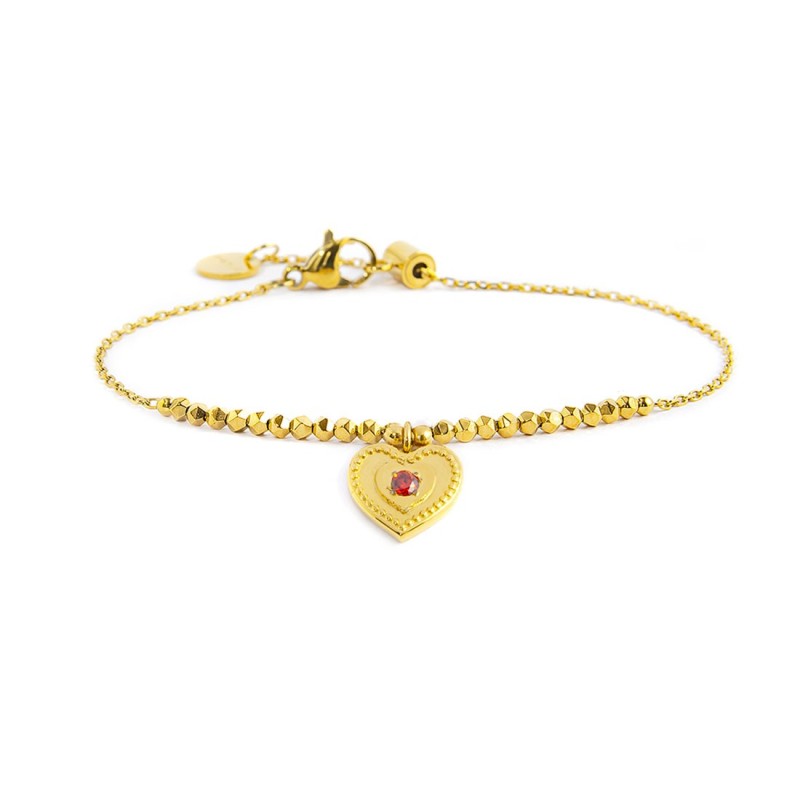 MARLU-Bracciale cuore pendente ed ematite