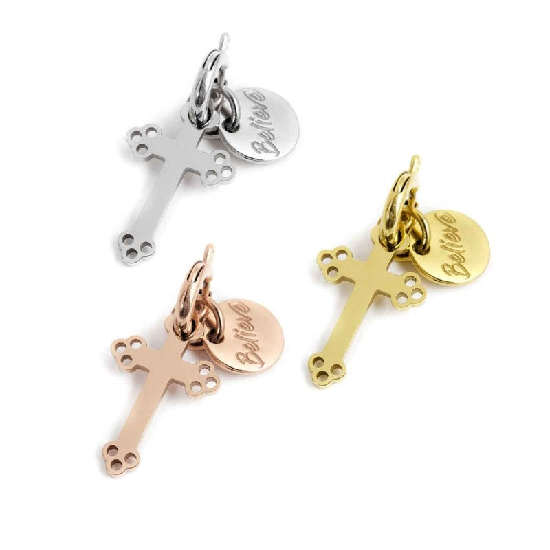 MARLU- Charm croce traforata