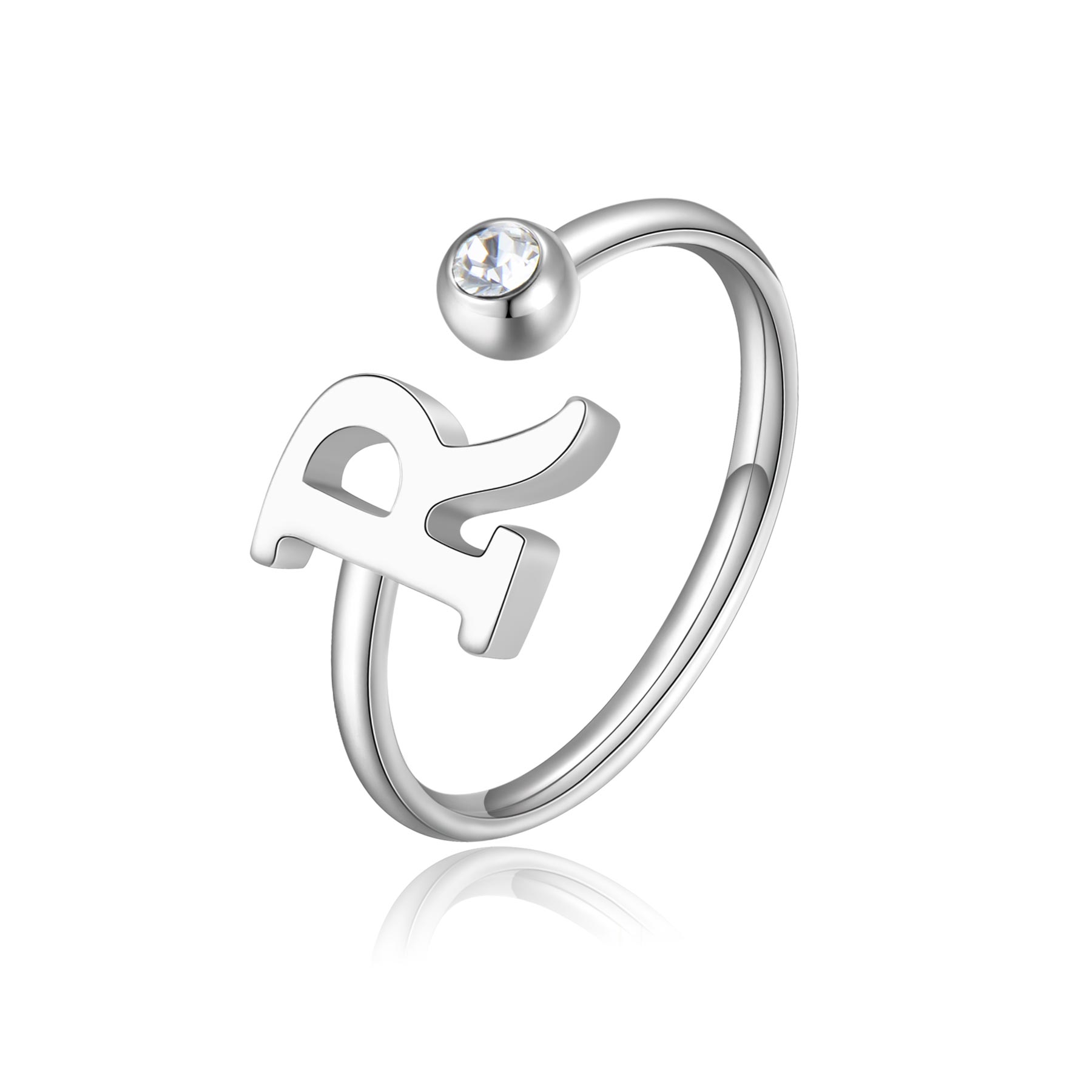 SAGAPO - Anello CLICK LETTERA R SCK188