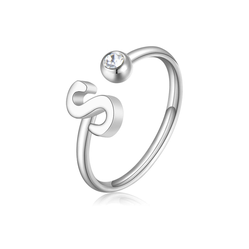 SAGAPO - Anello CLICK LETTERA S SCK189