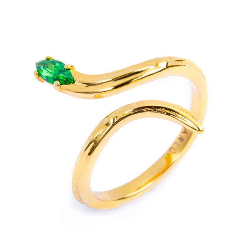 MARLU- Anello serpente con zircone