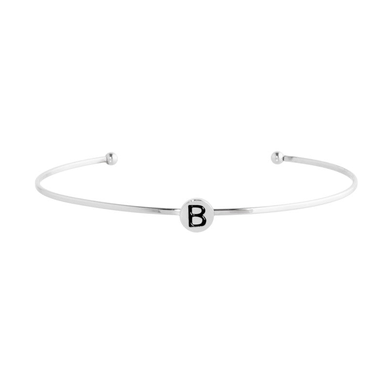 MARLU- Bracciale rigido con lettera smaltata