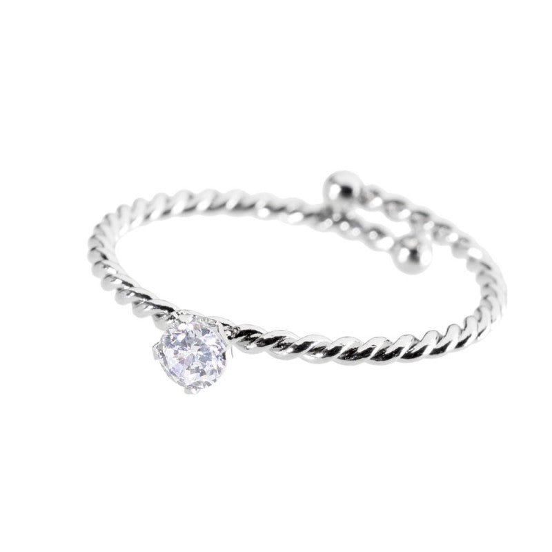 MARLU- Anello con solitario 3 mm