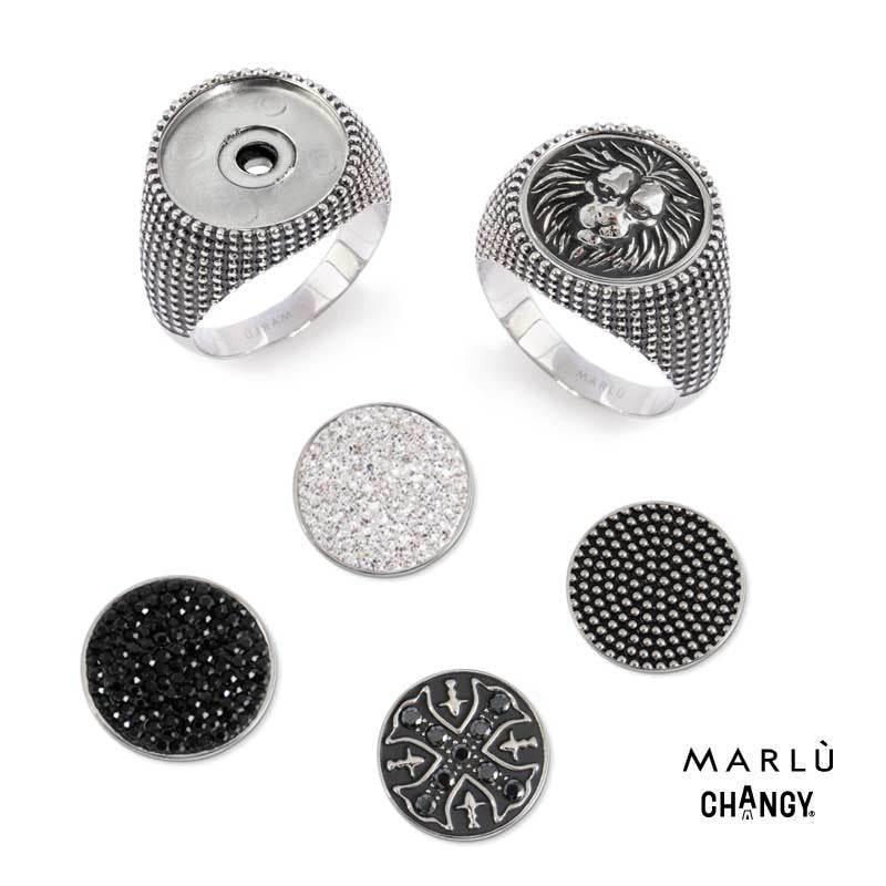 MARLU- Anello tondo puntinato changy