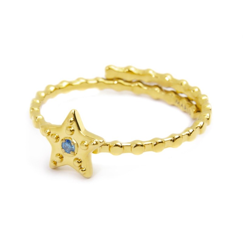 MARLU- Anello stella con zircone