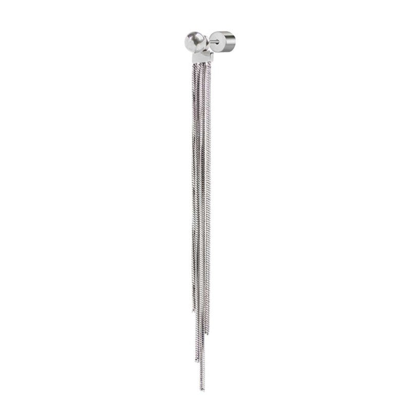 MARLU- Orecchino pendente con catene snake quadrate