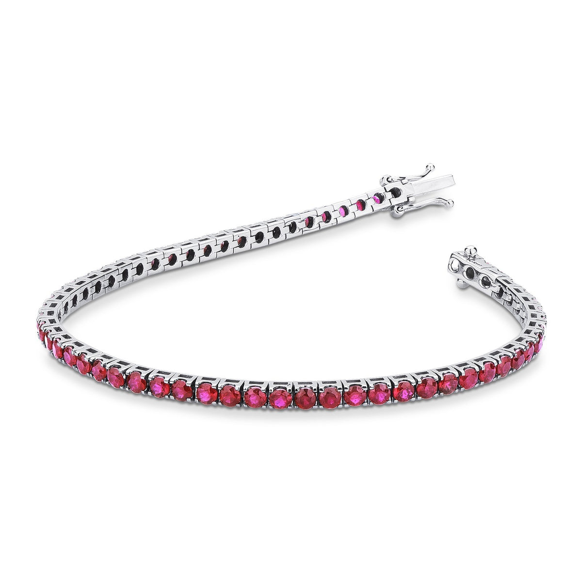 PREZIOSI ARGENTO 925-Bracciale Tennis in argento 925 con zirconi magenta