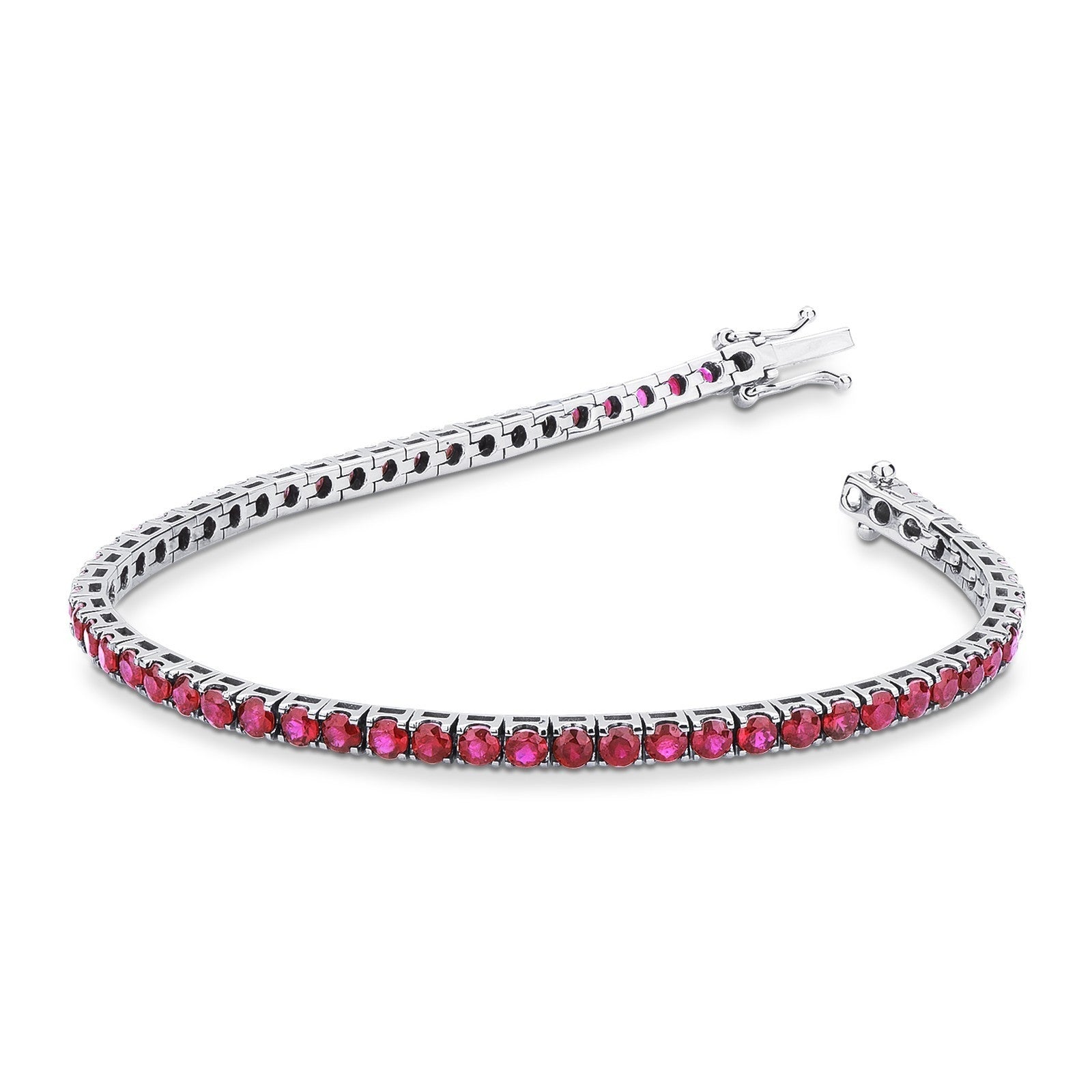 PREZIOSI ARGENTO-Bracciale Tennis in argento 925 con zirconi magenta