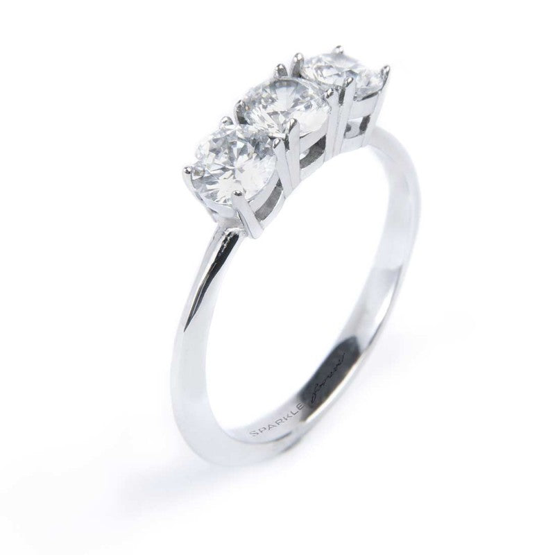 MARLU- Anello trilogy con zircone 4,25mm