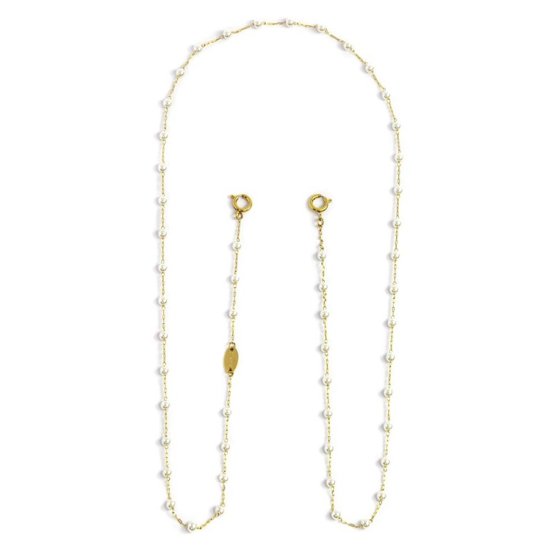 MARLU- Porta occhiali catena con perle