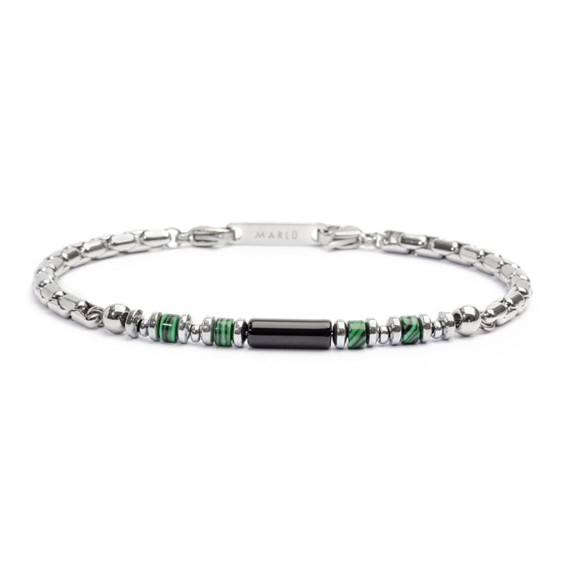MARLU- Bracciale elementi in pietra ed elementi in ematite catena box