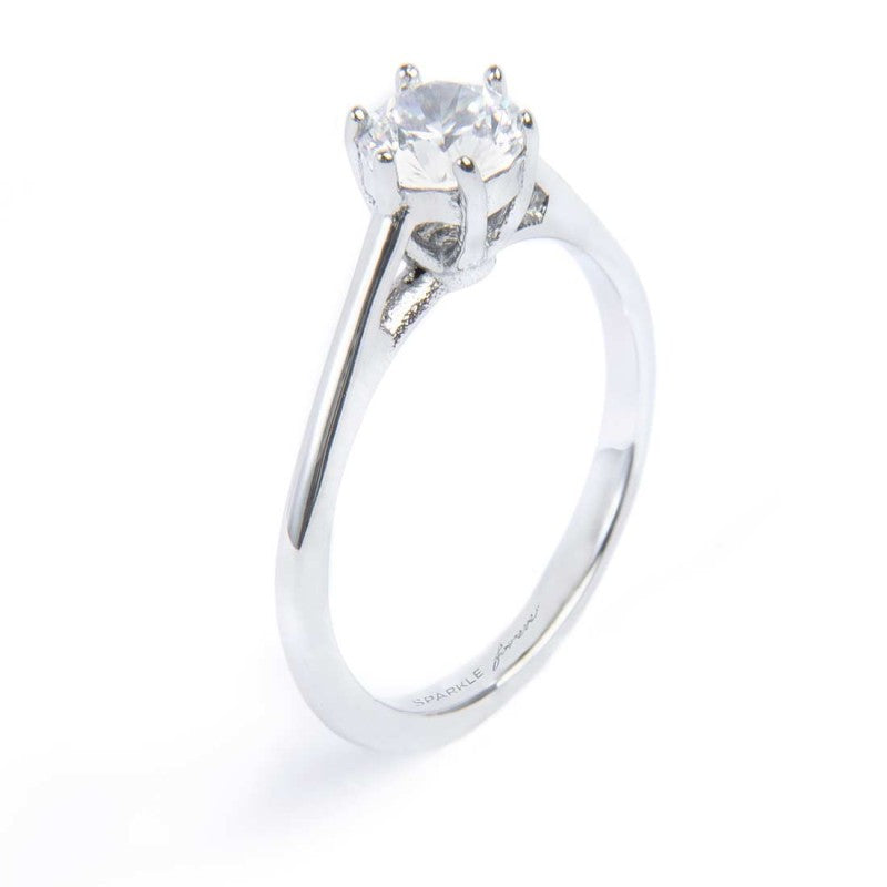 MARLU- Anello solitario zircone 5,25mm