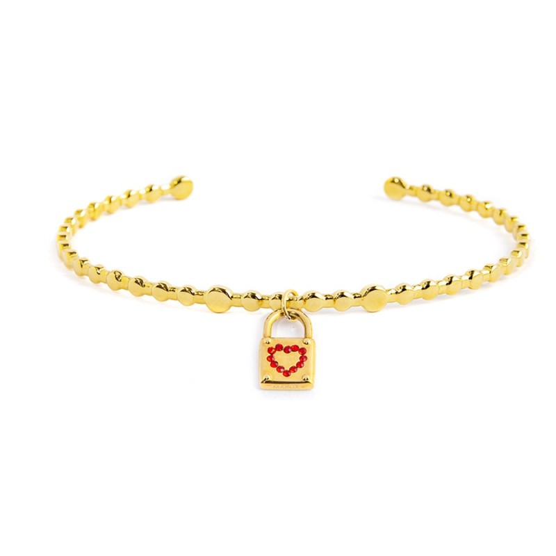 MARLU-Bracciale rigido lucchetto pendente