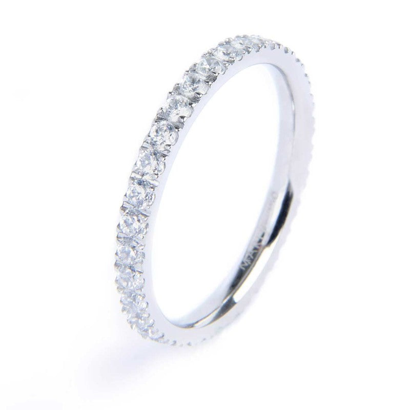 MARLU- Anello veretta con zirconi 1,7mm