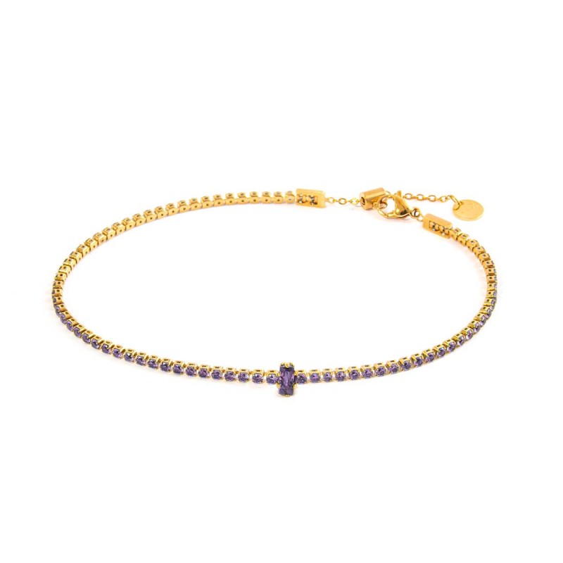 MARLU- Cavigliera tennis zircone centrale