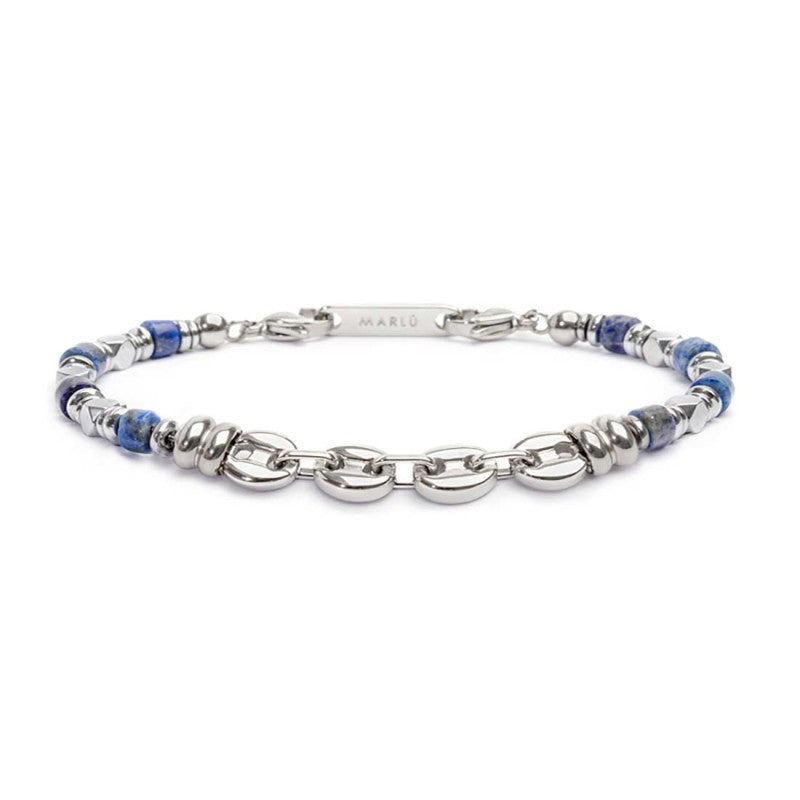 MARLU- Bracciale con sodalite a rondelle e catena marine