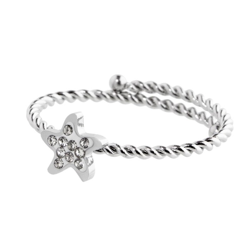 MARLU- Anello stella marina con cristalli