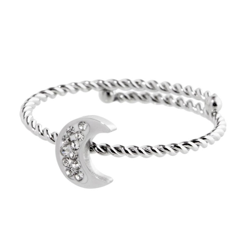 MARLU- Anello luna con cristalli