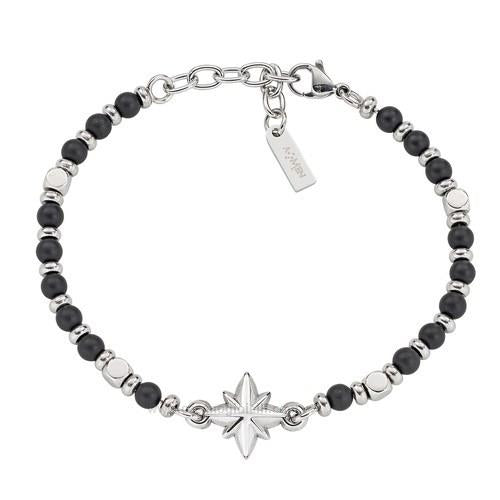LUCA BARRA - Bracciale Uomo Rosa Dei Venti In Acciaio