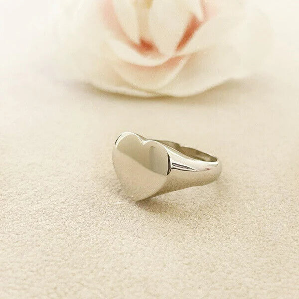 LUCA BARRA-Anello cuore in argento 925