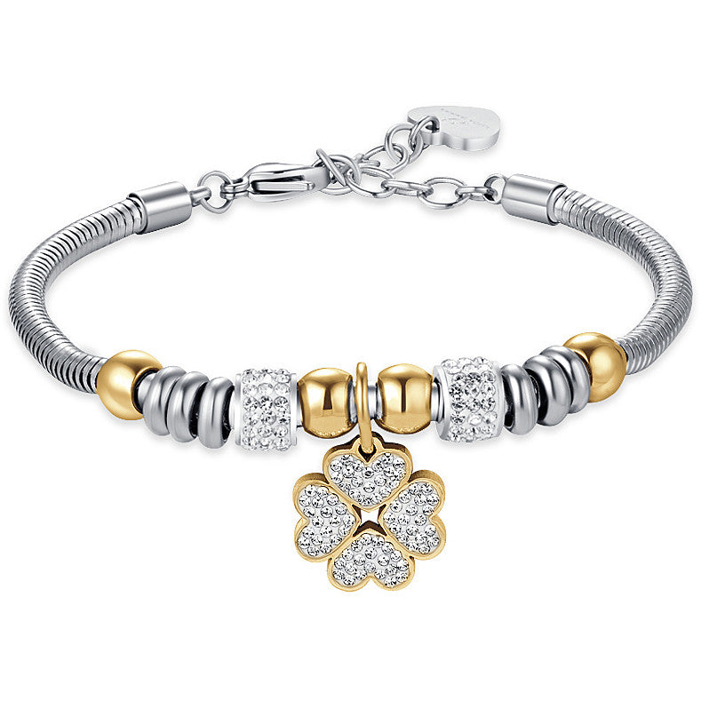 LUCA BARRA-Bracciale donna  Quadrifoglio