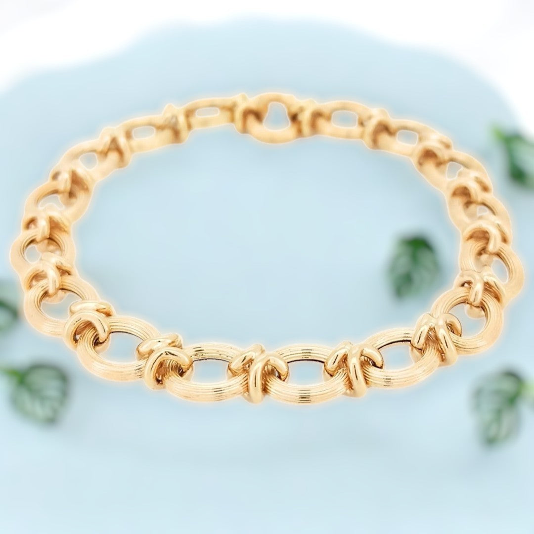 Bracciale in oro anellato - Oro18kt