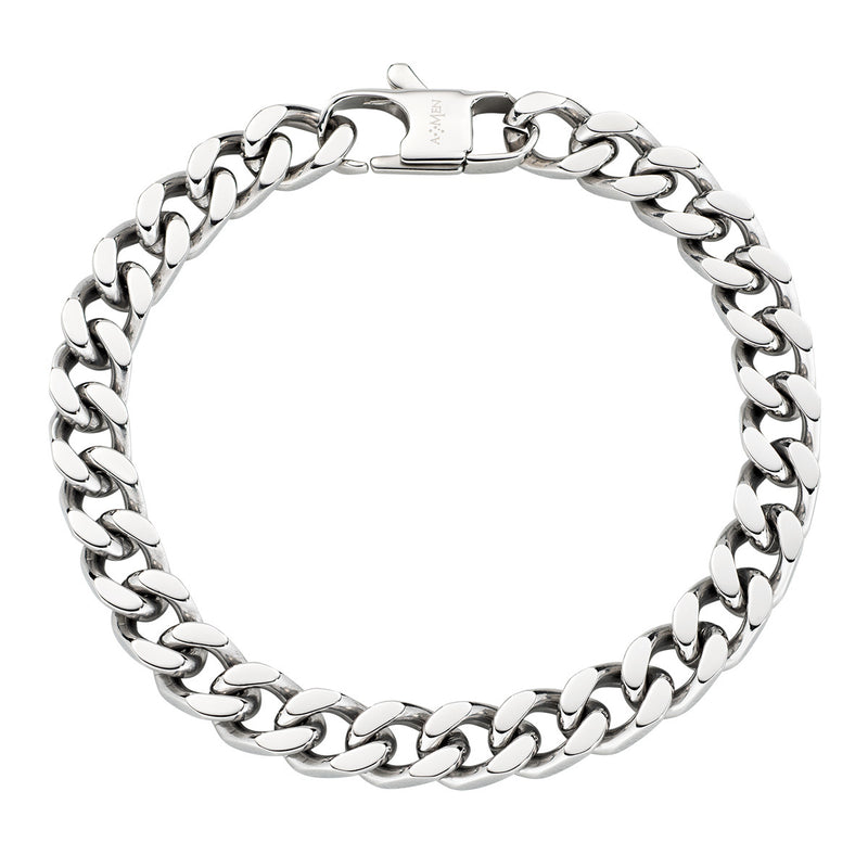 LUCA BARRA- Bracciale Catena Grumetta in Acciaio
