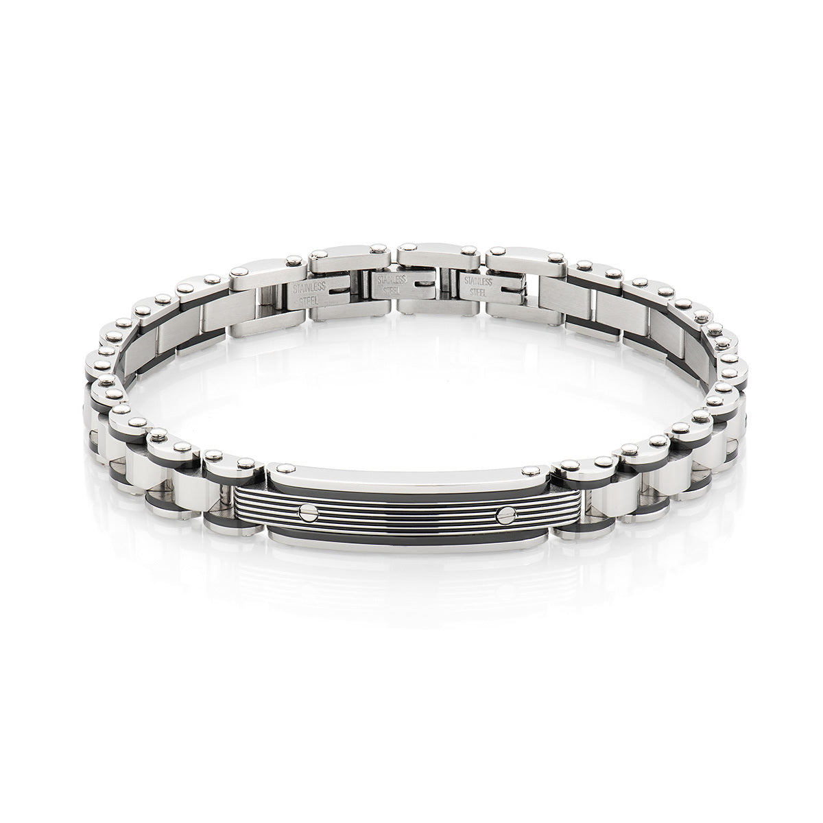LUCA BARRA - Bracciale Catena in Acciaio