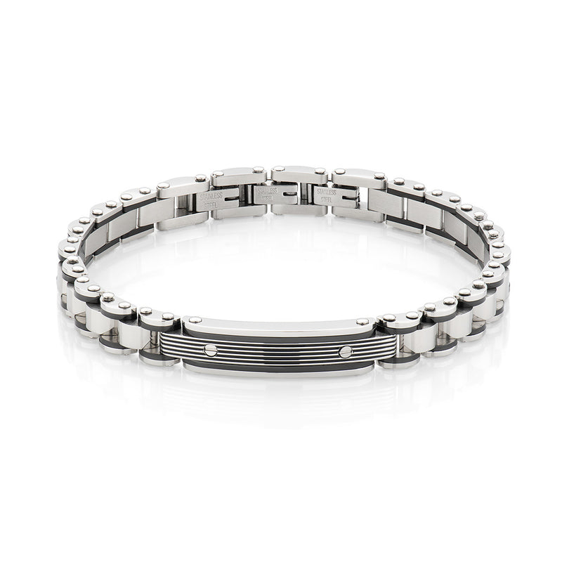 LUCA BARRA - Bracciale Catena in Acciaio