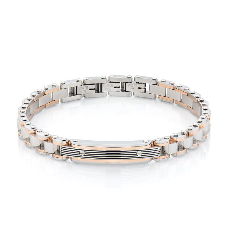 LUCA BARRA- Bracciale Catena in Acciaio