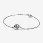 PANDORA-Bracciale Cerchi Intrecciati Pavè