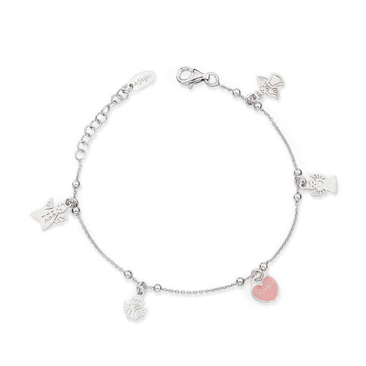 Amen - Bracciale Charm Angeli e Cuore