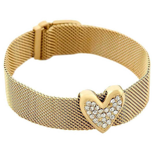 Bracciale Liu Jo in acciaio con cuore e cristalli