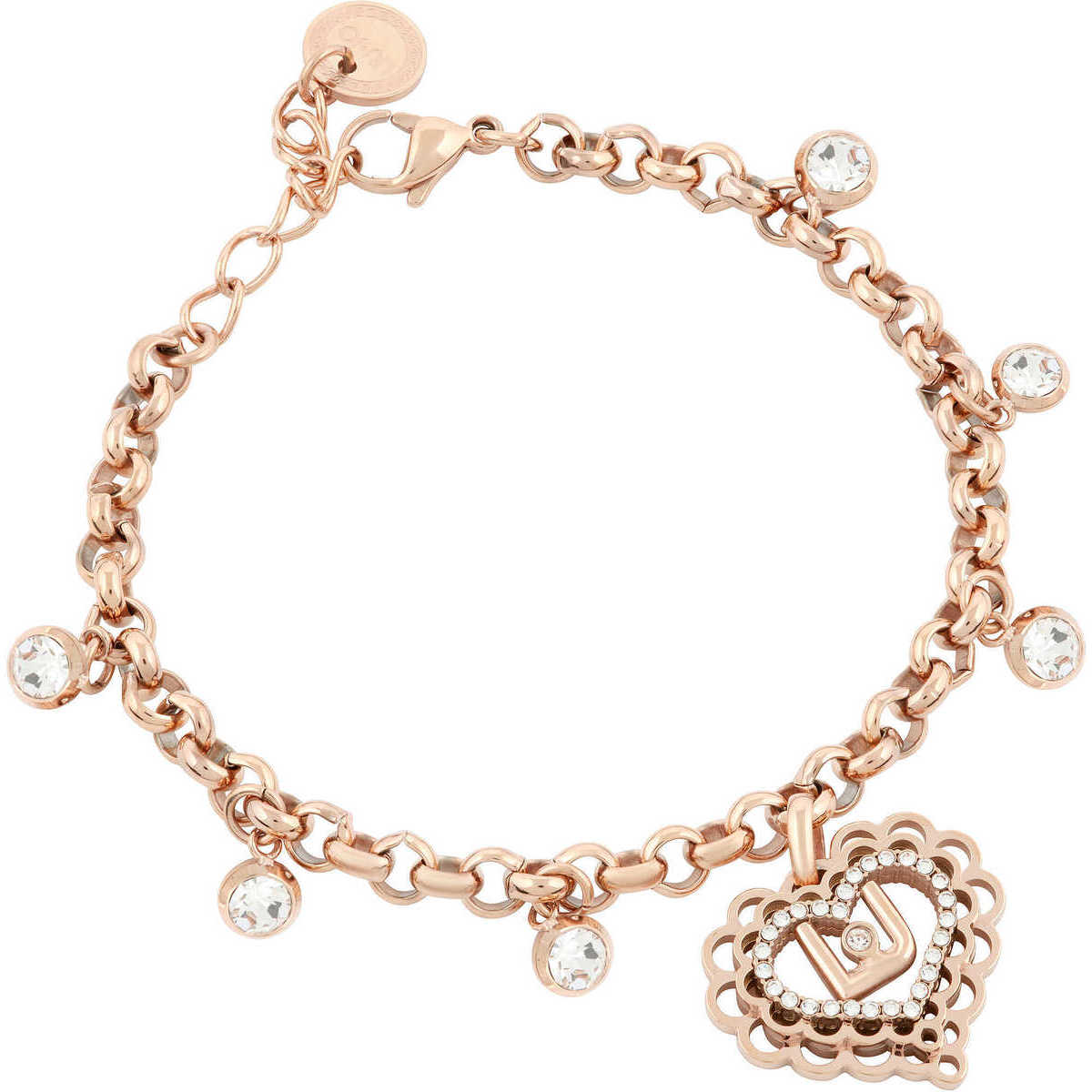 Bracciale Liu Jo in acciaio316L rose gold cuore