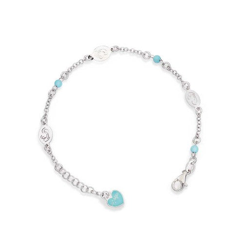 Amen - Bracciale Madonna Col Bambino Celeste