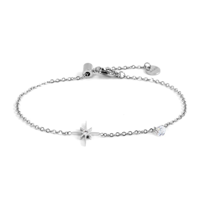 MARLU - Bracciale rosa dei venti e zircone