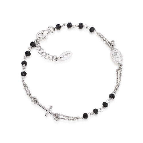 PREZIOSI ARGENTO 925 - Bracciale Rosario Cristalli
