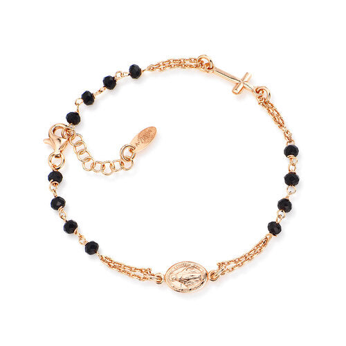 PREZIOSI ARGENTO 925- Bracciale Rosario Cristalli