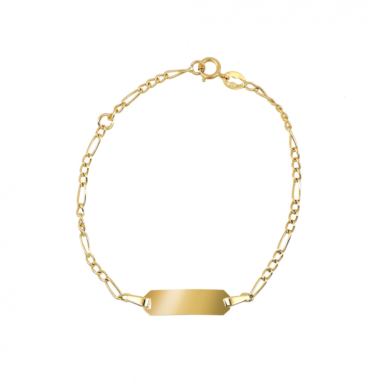 Bracciale targhetta in oro 18kt