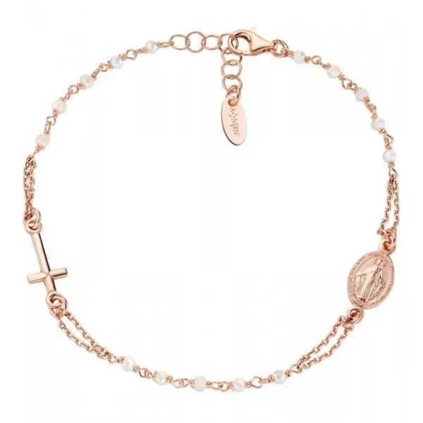 AMEN - Bracciale Amen rosario in argento con cristalli donna BRO10RBI3