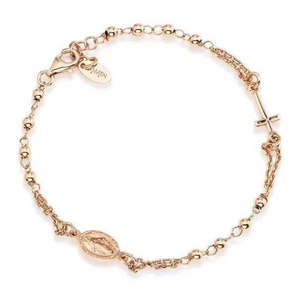 AMEN - Bracciale Rosario Amen in argento BROR3