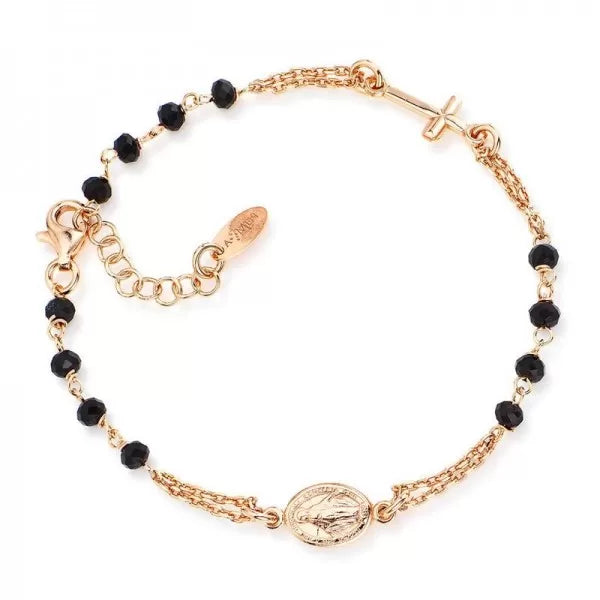 PREZIOSI ARGENTO 925 - Bracciale Rosario in argento con cristalli