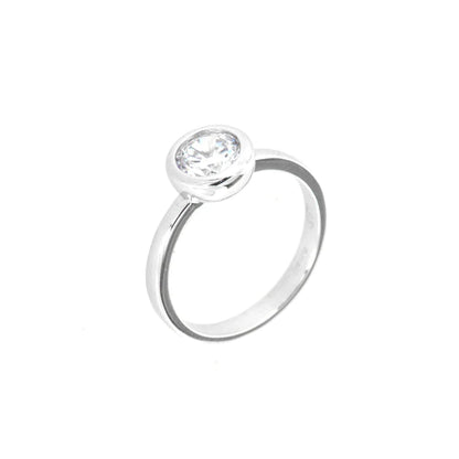 Anello in Argento 925 solitario con zircone